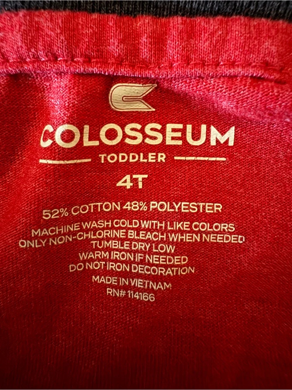 Colosseum Red and Black Red Raiders Raglan Long Sleeve Tee